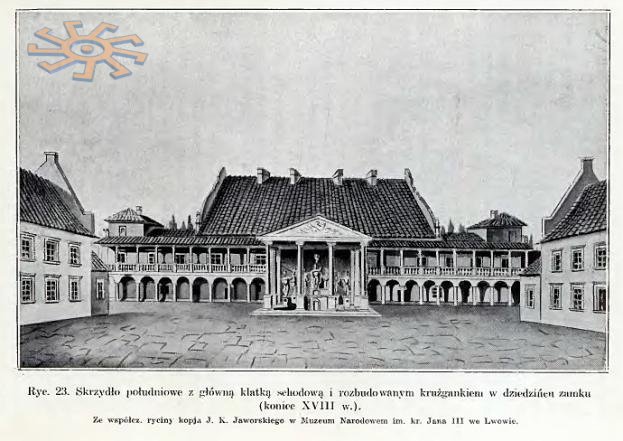 Ілюстрація з книги Мар'яна Осінського "Замок в Жовкві" (Львів, 1933).