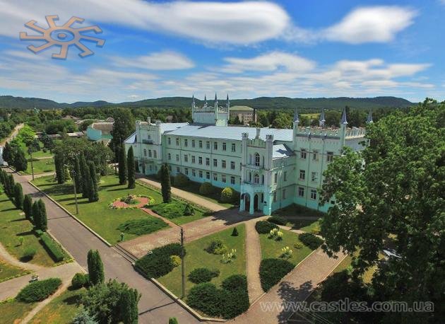Palace in Bilikrynytsia, Ukraine, aerial view 2019