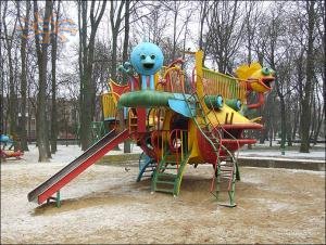 Children's playground in city park