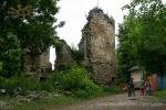 Ruins of the castle in the village of Novosilka (Zalischyky region, Western Ukraine)
