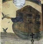 Фрагмент давнього стінопису: Ной в ковчезі