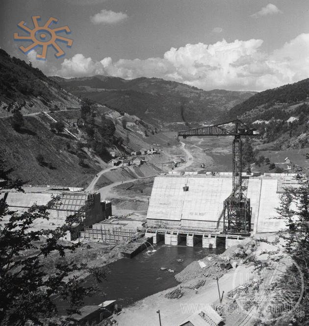 Вересень 1954 р. Будівництво Теребле-Ріцької ГЕС. Архів ЦДАЕА.