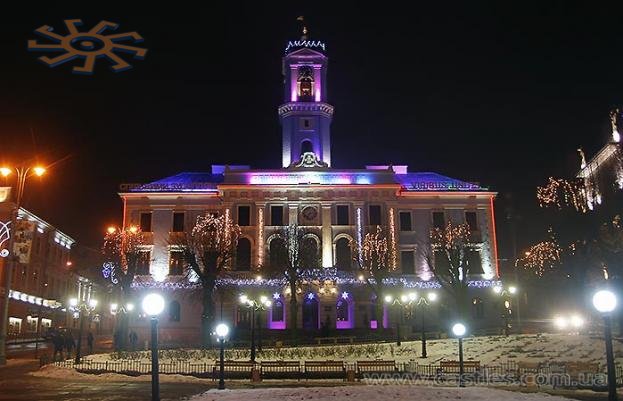 Chernivtsy City Hall in winter-2010