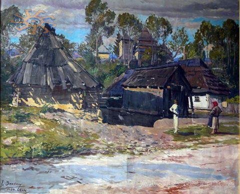 Михайлівська церква в Ужку на картині Йосипа Бокшая. Михайлівська церква в Ужку на картині Йосипа Бокшая.