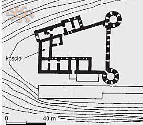План замку. З книги Przewodnik krajoznawczo-historyczny po Ukrainie Zachodniej. Podole