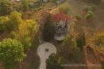 Lychkivtsi, Ukraine. Aerial view of the old palace of Timelman family
