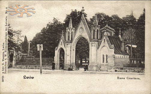 The cemetery gate a century ago. The cemetery gate a century ago.